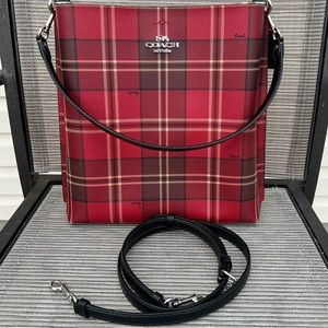 Coach Mollie Bucket Bag With Tartan Plaid Print